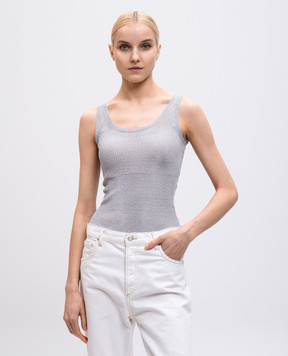 Max Mara HARDY gray top with lurex HARDY