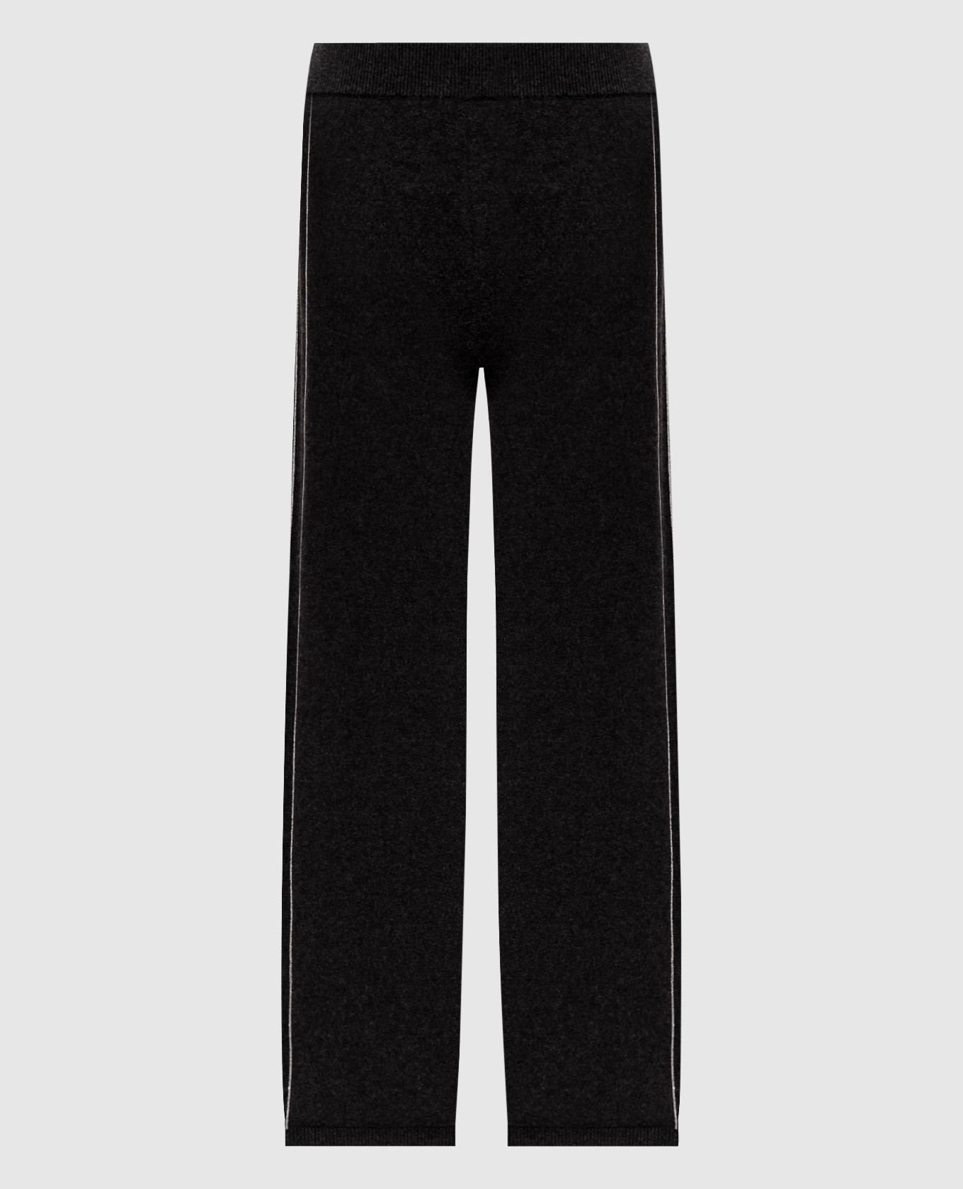 

Grey wool, silk and cashmere sweatpants with monil chain Peserico