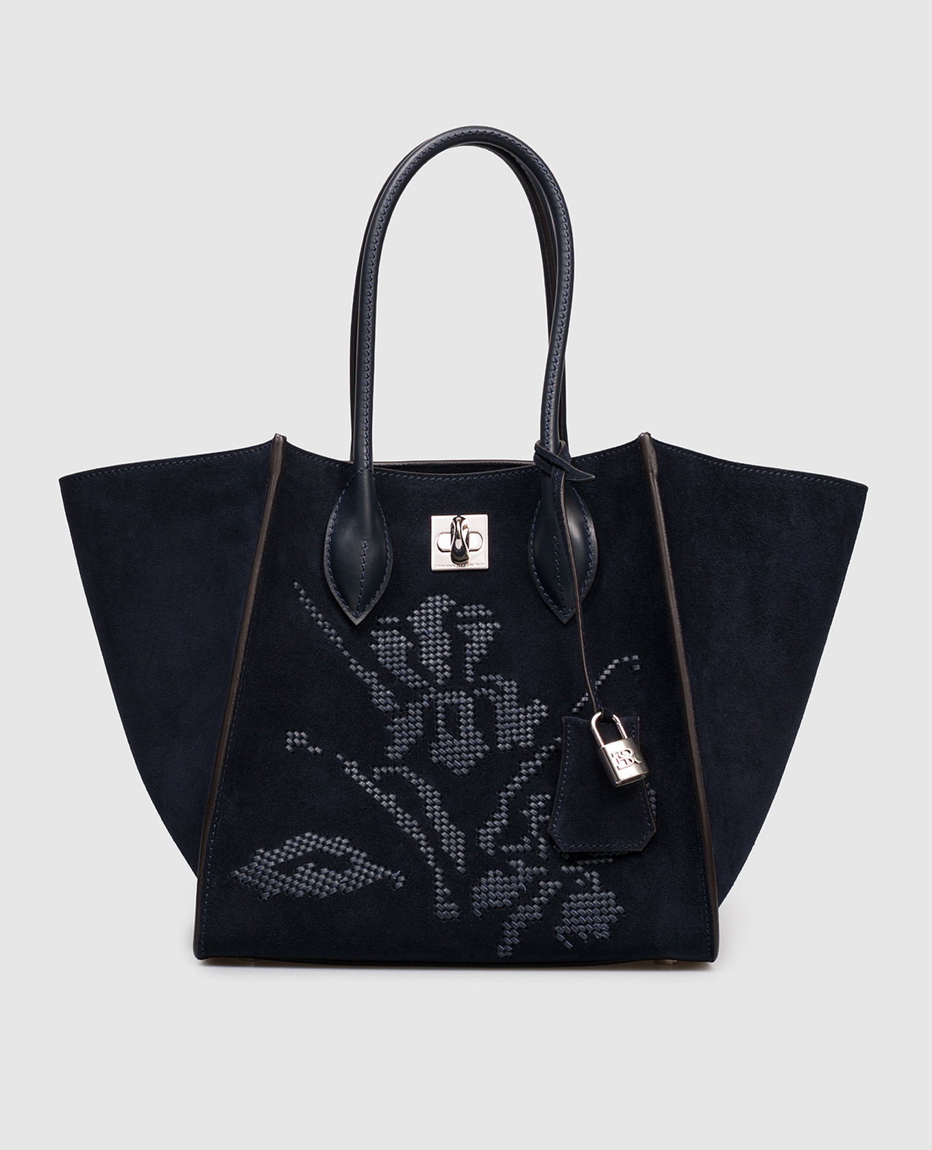 

Blue suede tote bag Ermanno Scervino