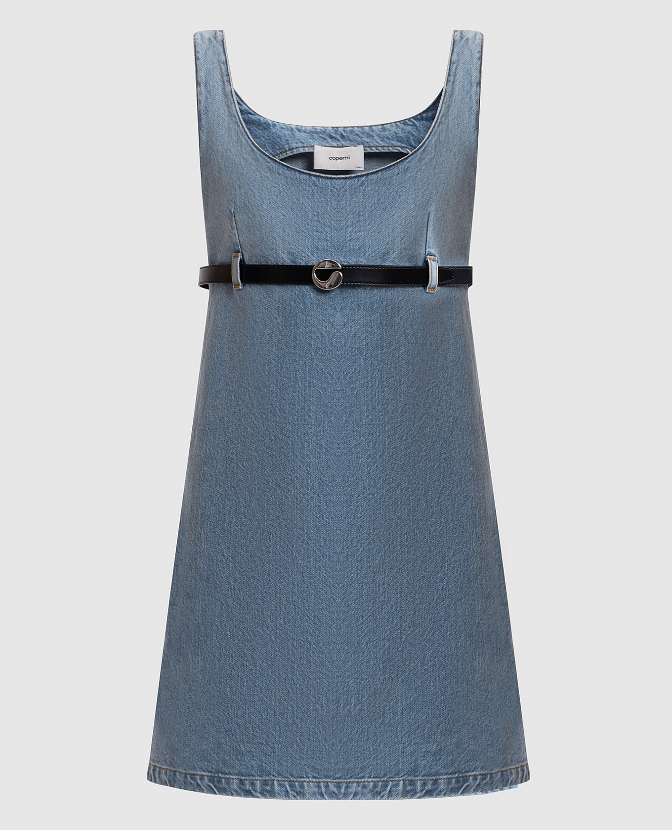 

Blue denim dress with belt Coperni