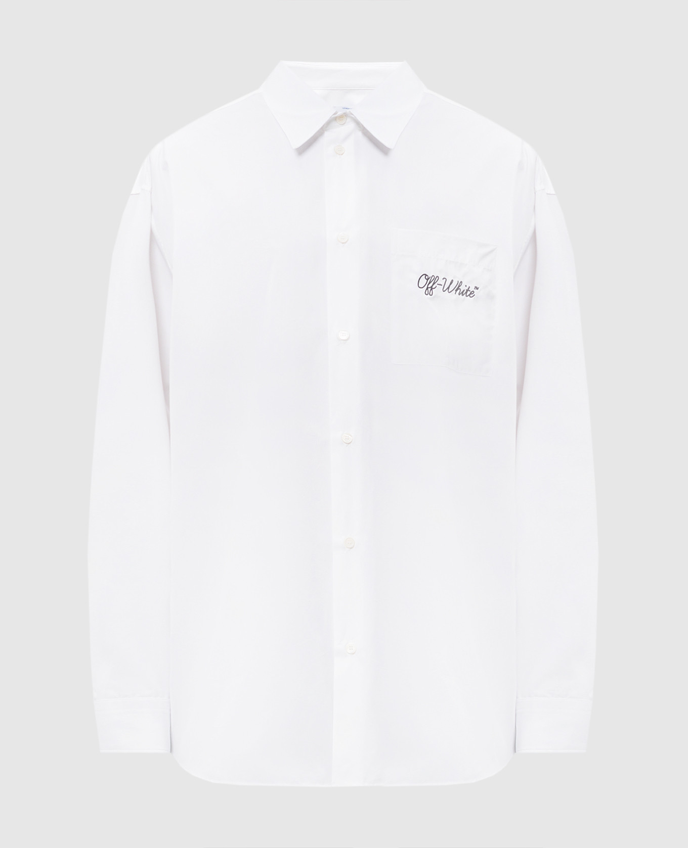 White shirt with logo embroidery Off-White
