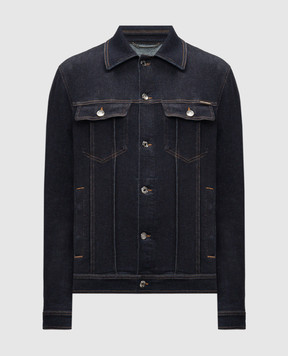 Dolce&Gabbana Blue denim jacket with logo patch G9VZ8DG8LE7