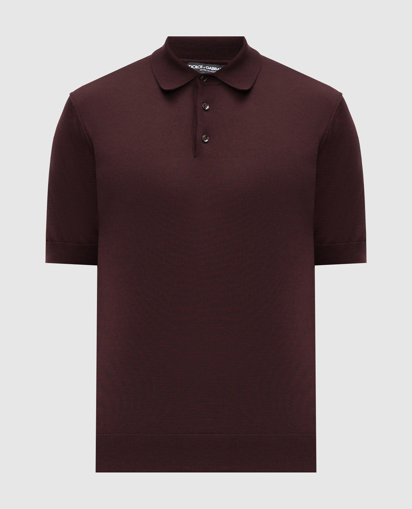 

Burgundy cashmere polo shirt with inside-out effect Dolce&Gabbana