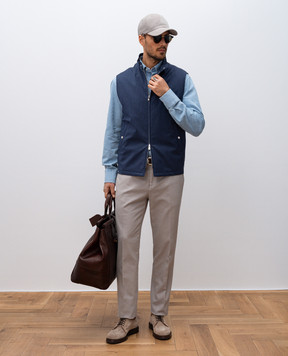 Brunello Cucinelli Blue wool vest MM4506521