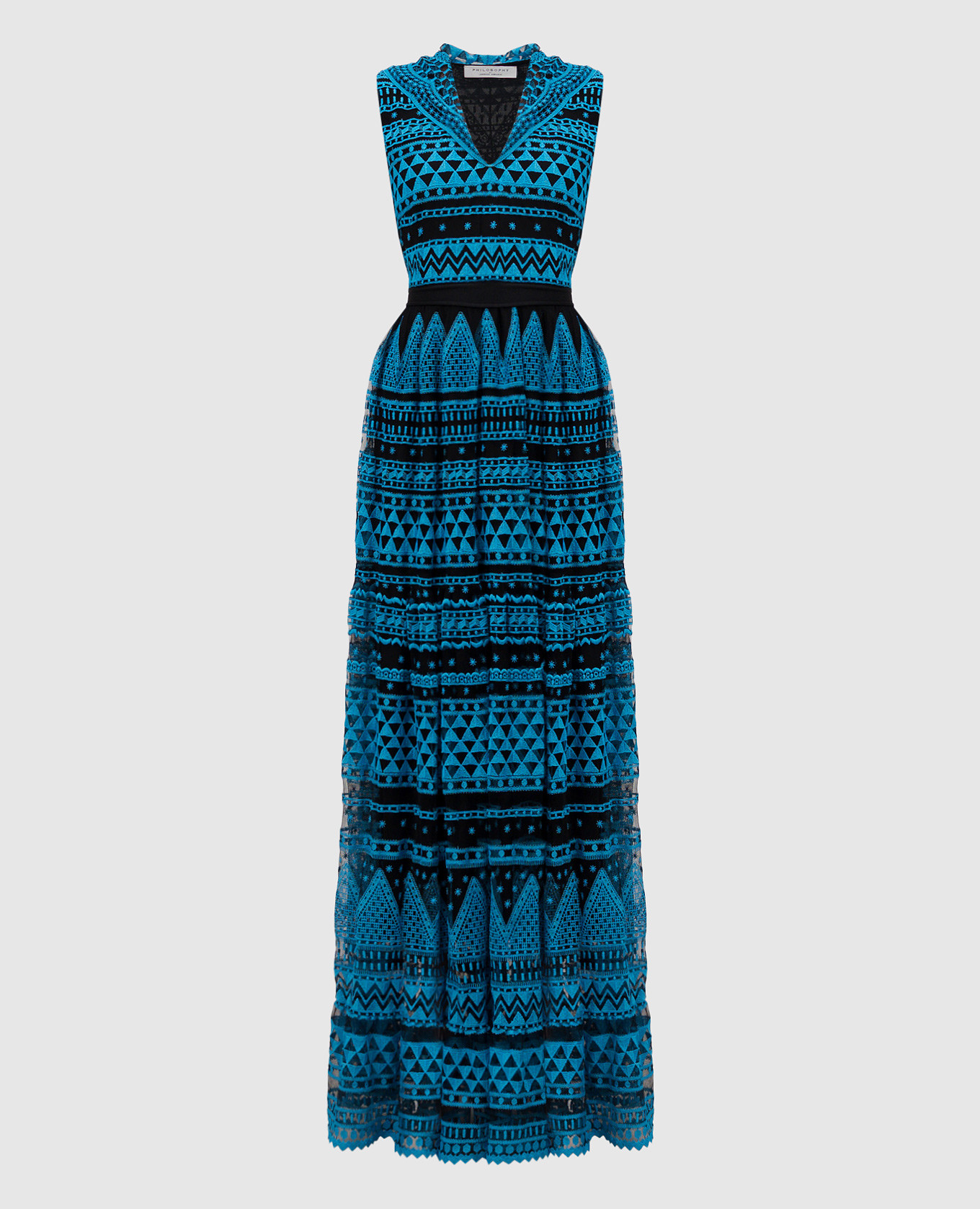 

Black maxi dress with lace Philosophy di Lorenzo Serafini