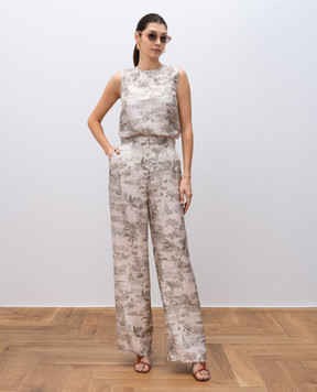 Max Mara ZEUS green silk pants ZEUS