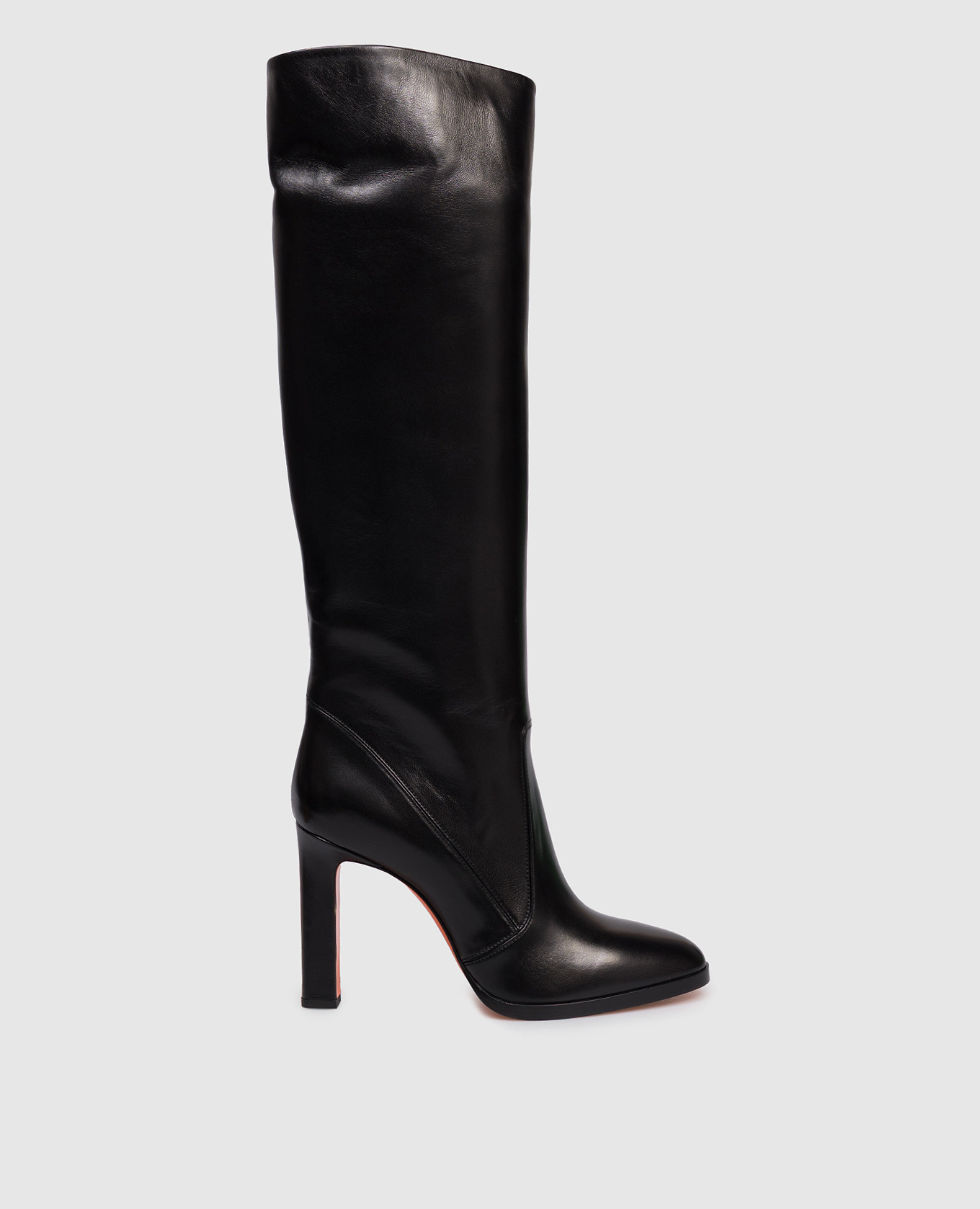 

Black leather boots Santoni