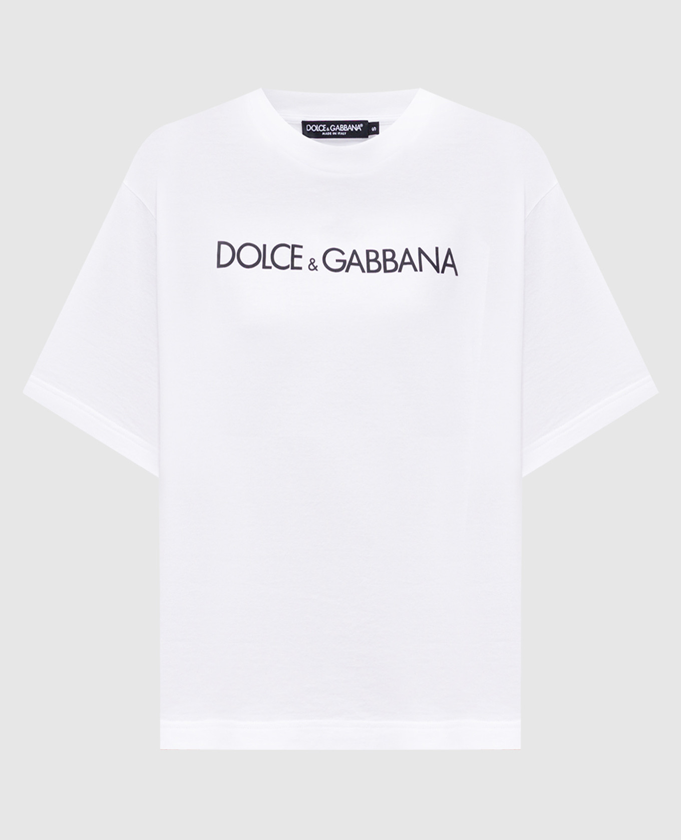 

White T-shirt with logo print Dolce&Gabbana