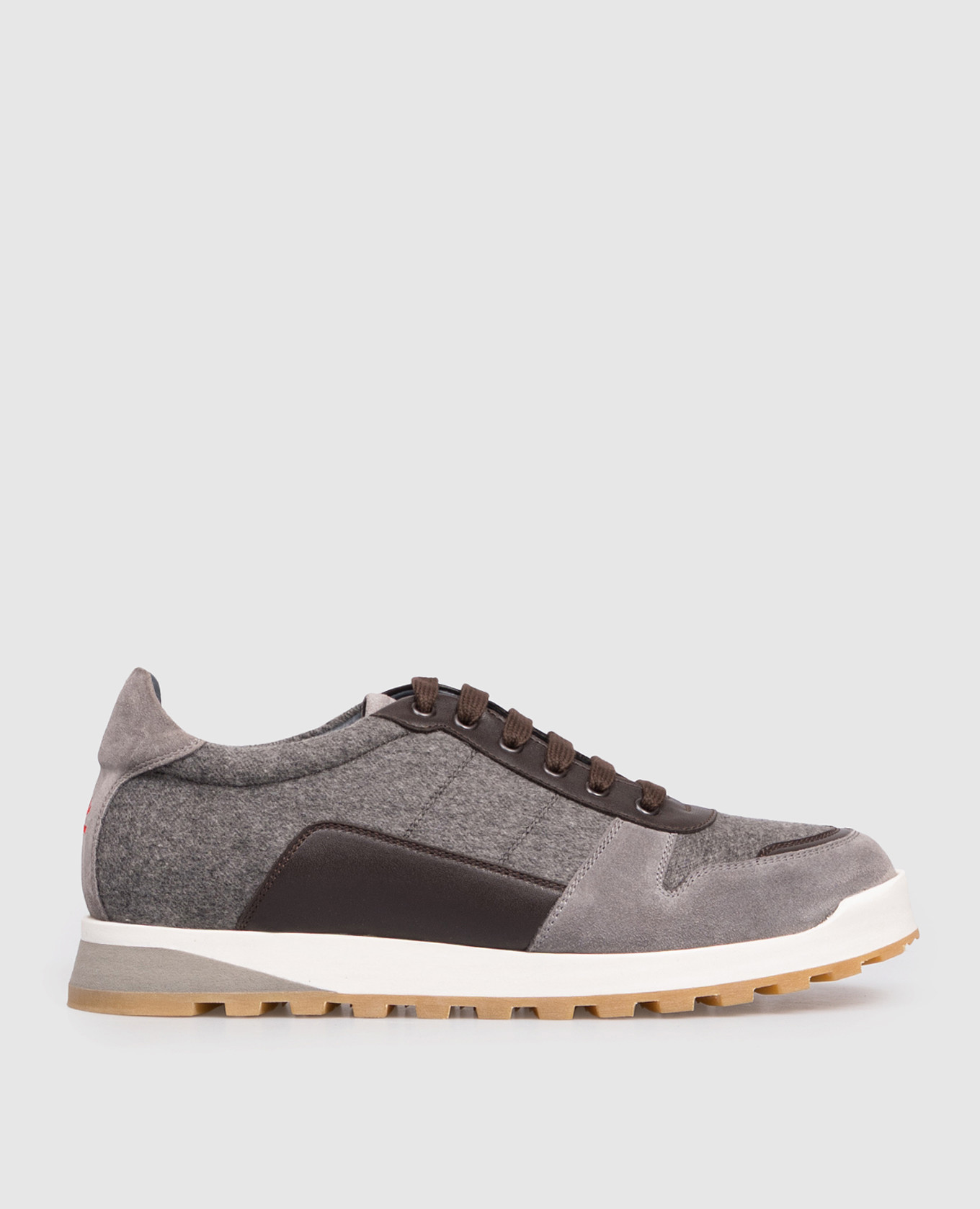 Grey combination sneakers with emblem ISAIA