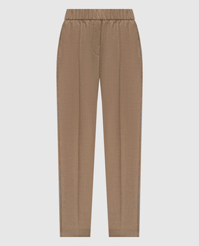 Peserico Brown wool pants P0407203359