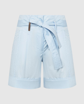Peserico High rise blue shorts P04692A01979