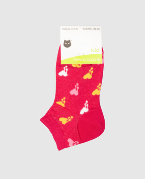 RiminiVeste Ciocca pink patterned socks for children 4511