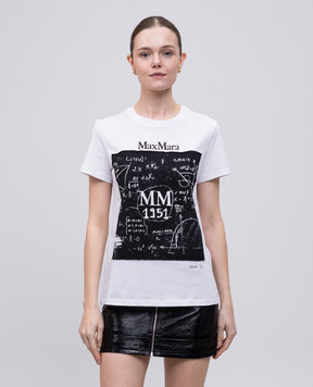 Max Mara COLIBRI white T-shirt with logo COLIBRI