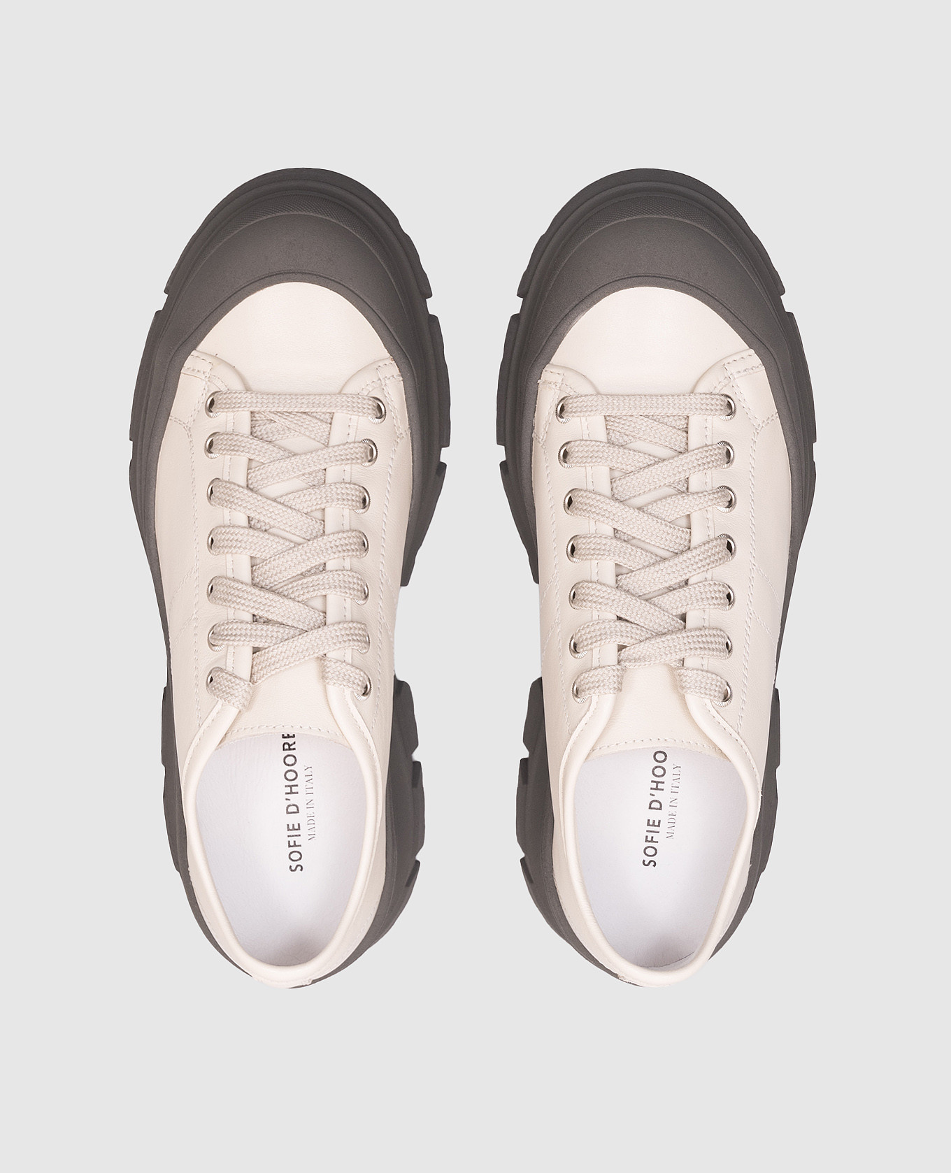 

Beige leather sneakers FEAT Sofie D`Hoore