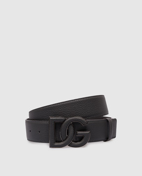 Dolce&Gabbana Gray leather strap with DG logo BC4675AT489