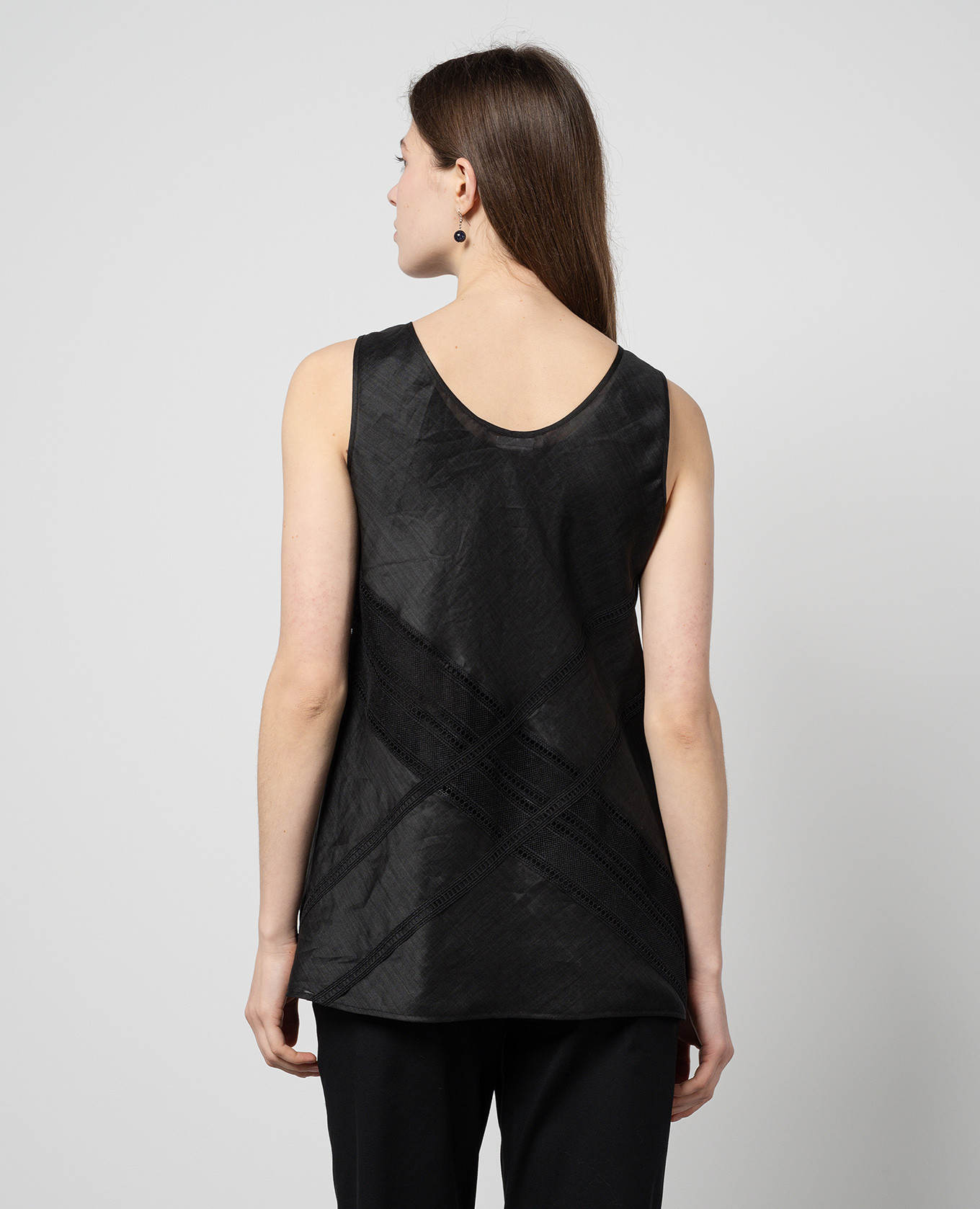 

Black EBRIDI top with lace Max Mara