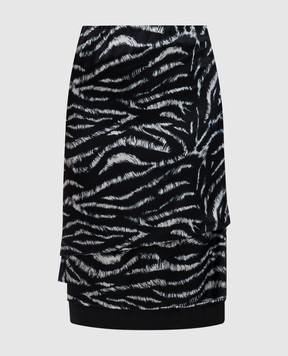 The Attico Black skirt with branded print silk 250WCS00253VSE001PR