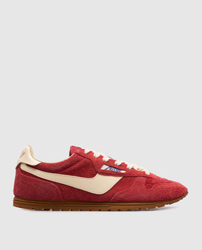 AUTRY WINDSPIN red suede sneakers with logo WSLMUB15