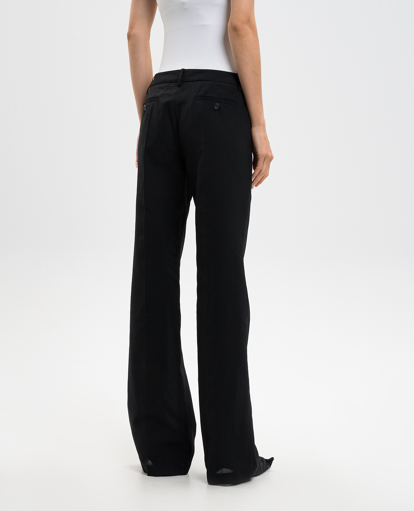 

Black silk flared pants Magda Butrym