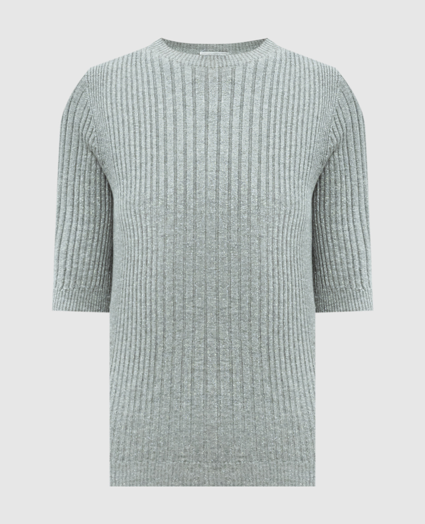 

Gray striped top with lurex Peserico, Серый