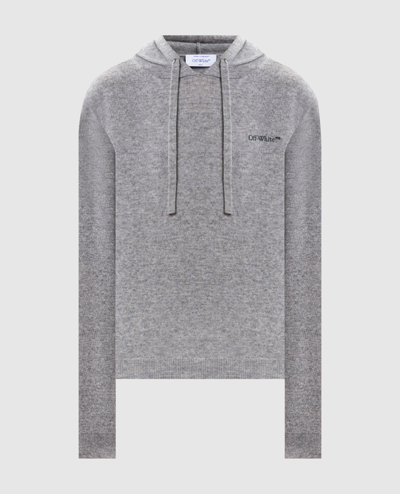 

Grey cashmere hoodie with logo Off-White