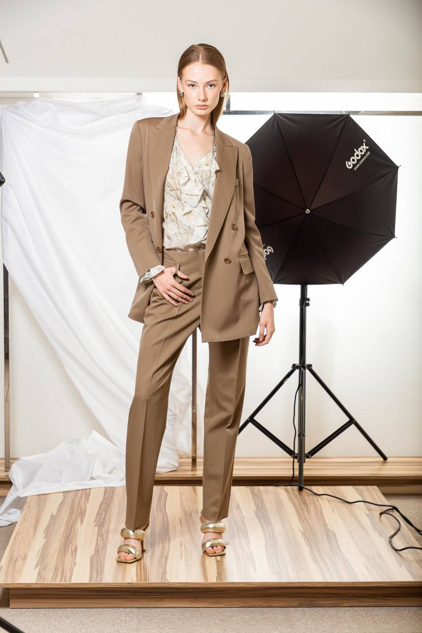 

LEVICO brown double-breasted wool jacket Max Mara