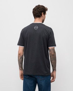 Peserico Grey T-shirt with logo R55044J0Q102358