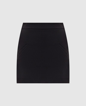 Jacob Lee Gray silk mini skirt WTMS061SS25SCBO