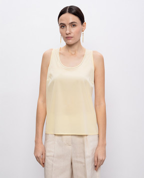 Peserico Yellow silk top S0898107325