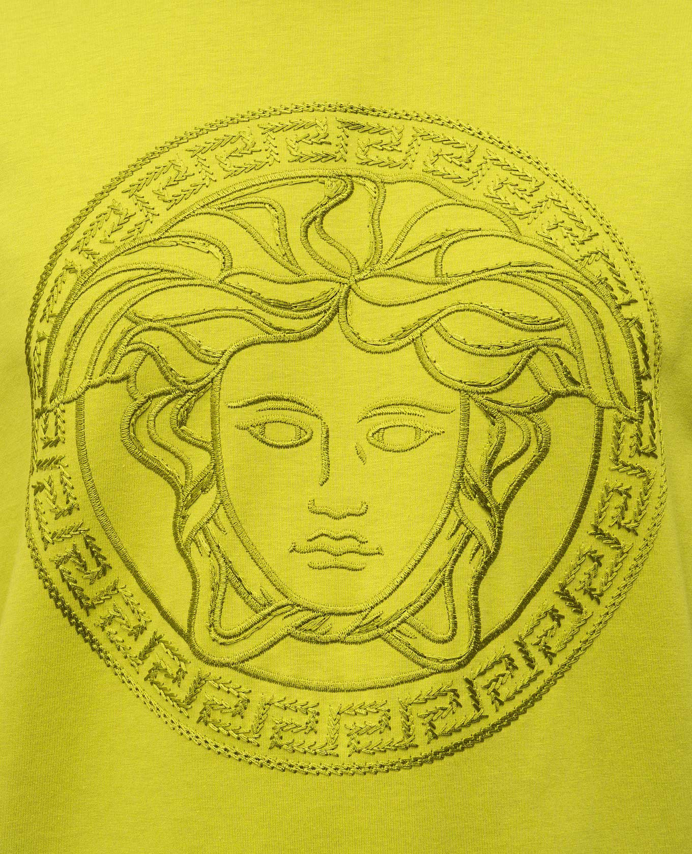 Green T-shirt with Medusa emblem embroidery Versace 5
