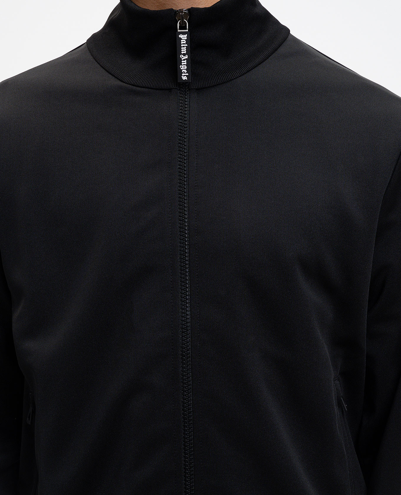 Black sports jacket with logo print Palm Angels 5