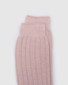 Story Loris Children's pink knee highs made of wool and cashmere 352046