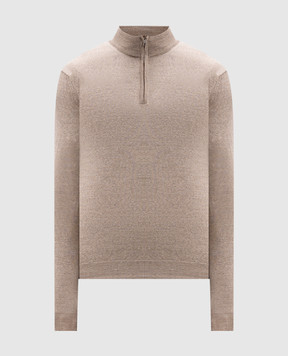 Cashmere&Whiskey Beige merino wool jumper 77397