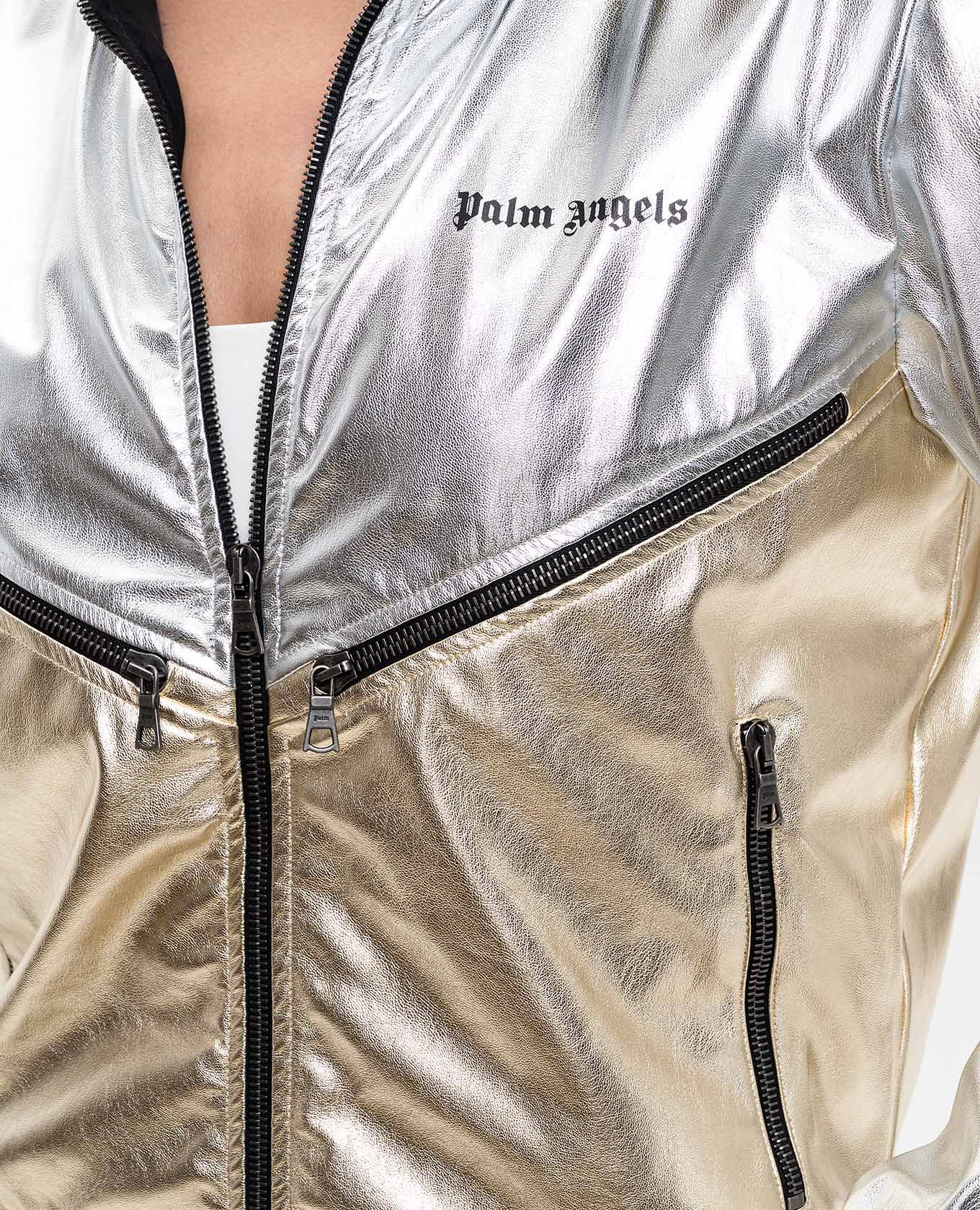Metallic logo jacket Palm Angels 5