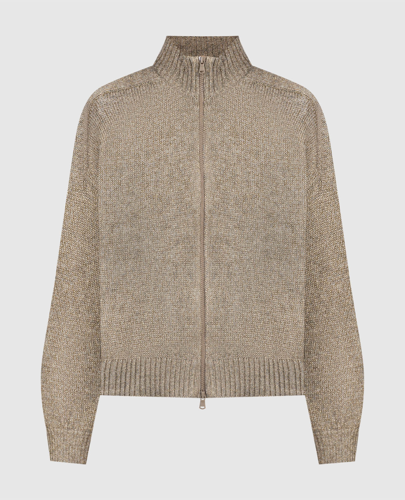 

Gray cardigan with wool and lurex Brunello Cucinelli, Grey