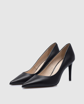 Babe Pay Pls Black leather shoes with embossed grain 2018011004