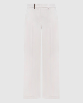 Peserico Beige pants with a brand patch AM423101974