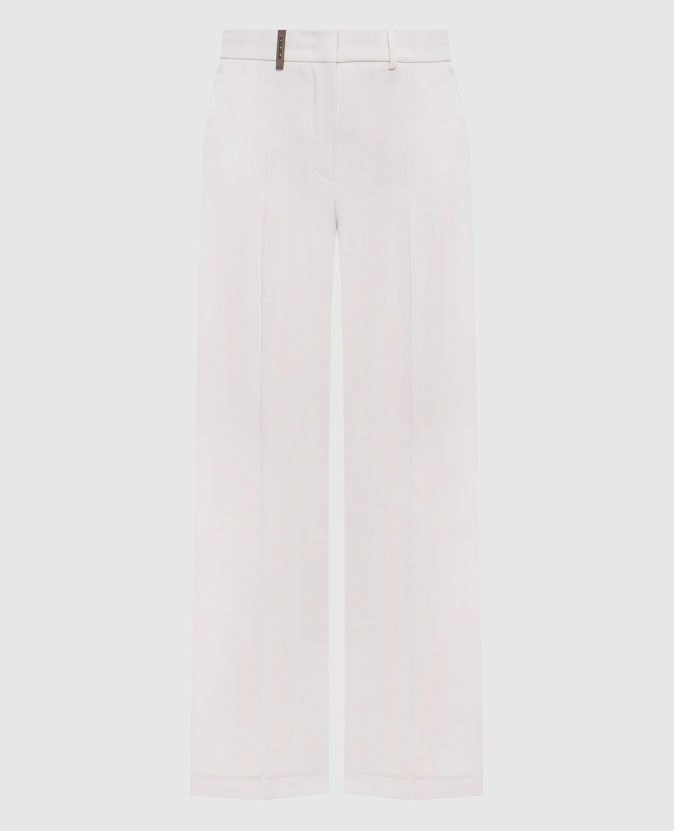 Beige pants with a brand patch Peserico