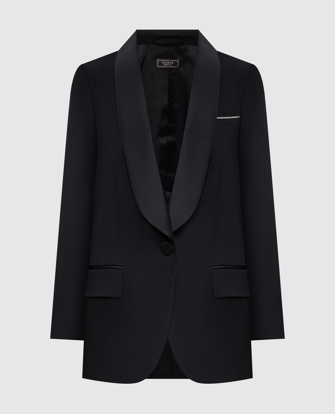 Black jacket with monil chain Peserico