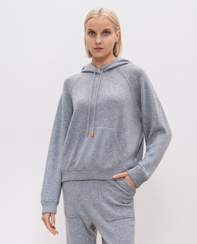 Tom Ford Gray cashmere hoodie FLK020YAX437