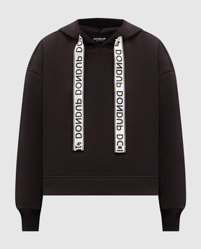 Dondup Black hoodie with logo F502KF0234CXXX