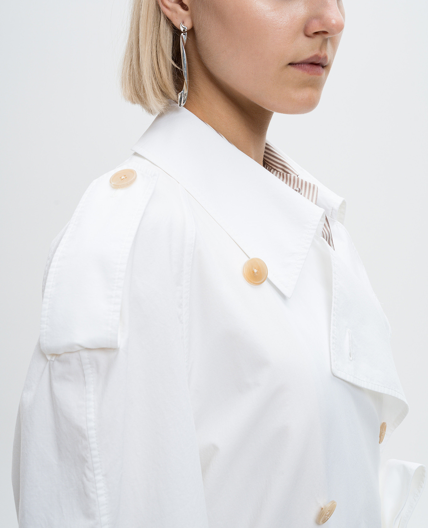 

White double-breasted Denver trench coat The Row