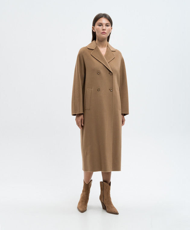 【関税&送料込】Max Mara Albania Double-Breasted Coat In Woo max-mara-Blue-Albania-Wool-