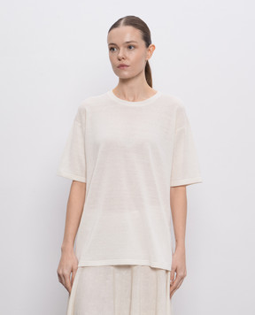 The Row Beige top Jiselle with linen 8806Y889