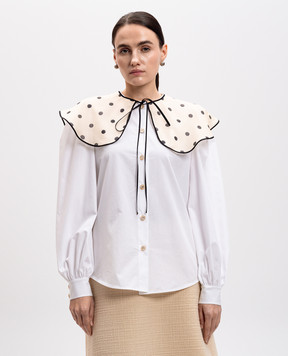Valentino White blouse with an accent collar 6B3AB7B35A6