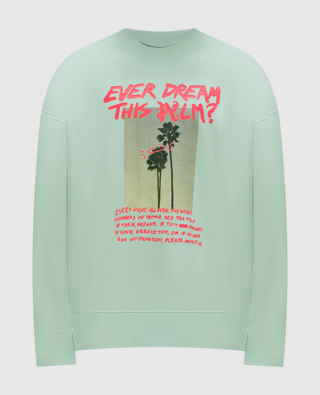 

Green sweatshirt with Palm Dream print Palm Angels