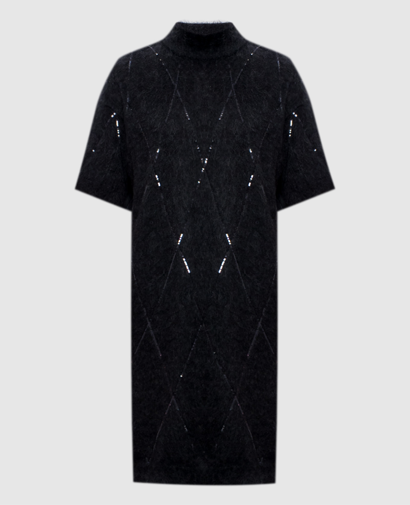

Black dress with wool, cashmere and silk with sequins Brunello Cucinelli