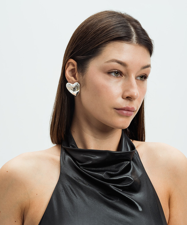 ANNIKA INEZ - Voluptuous Heart silver earrings E940LRGSILVER