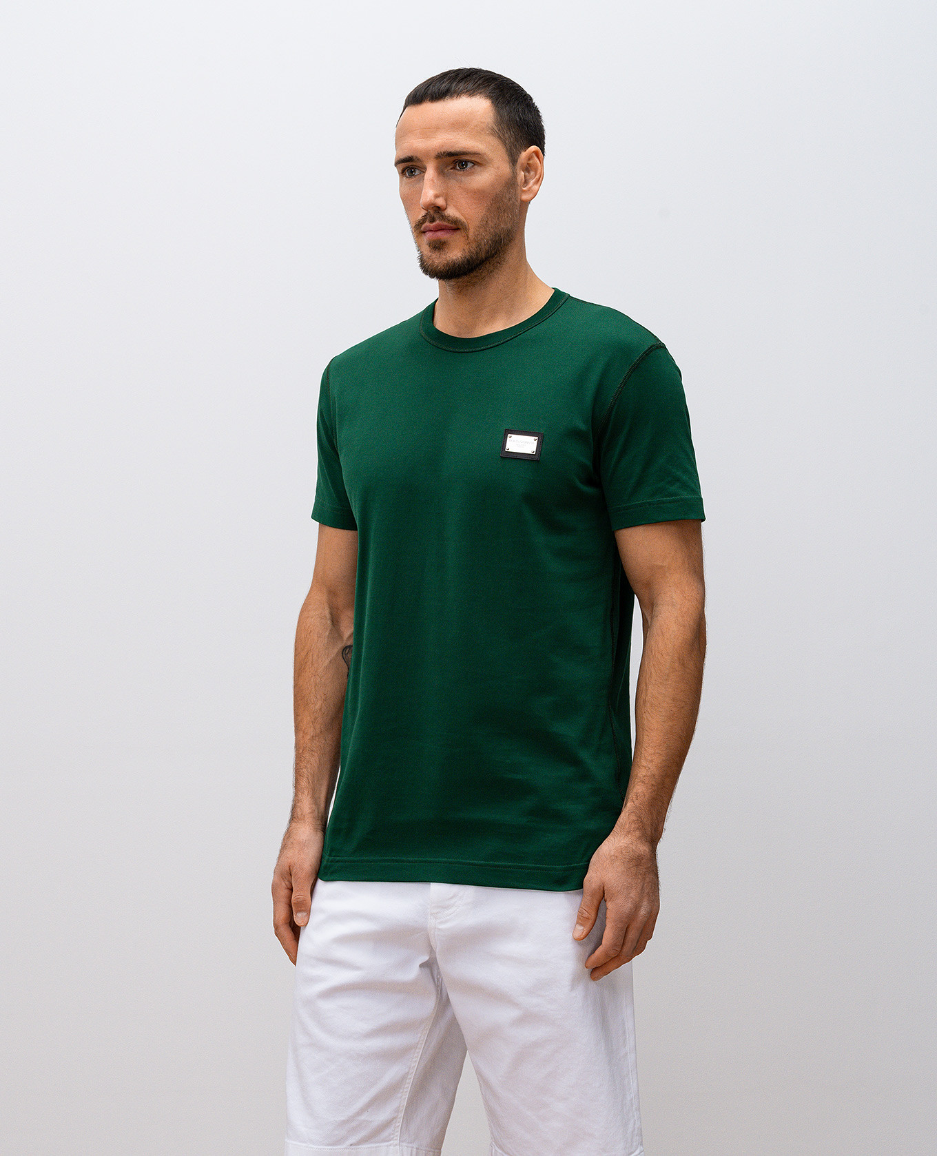 

Green T-shirt with logo engraving Dolce&Gabbana