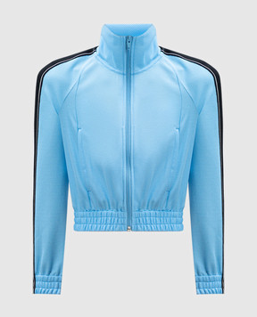 Alexander Wang Blue cropped sports jacket with contrasting ribbon 4CC3242091